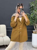 مانتو لینن رنگی تک جیب کد 4796 - تصویر 3
