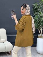 مانتو لینن رنگی تک جیب کد 4796 - تصویر 18