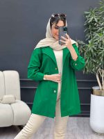 مانتو لینن رنگی تک جیب کد 4796 - تصویر 8