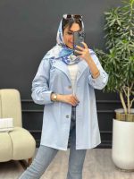 مانتو لینن رنگی تک جیب کد 4796 - تصویر 4