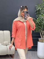 مانتو لینن گلدوزی ستاره کد 4781 - تصویر 18