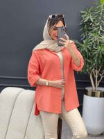 مانتو لینن گلدوزی ستاره کد 4781 - تصویر 24