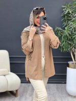 مانتو لینن گلدوزی ستاره کد 4781 - تصویر 17