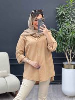 مانتو لینن گلدوزی ستاره کد 4781 - تصویر 16