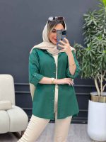 مانتو لینن گلدوزی ستاره کد 4781 - تصویر 22