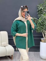 مانتو لینن گلدوزی ستاره کد 4781 - تصویر 6