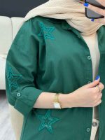 مانتو لینن گلدوزی ستاره کد 4781 - تصویر 15