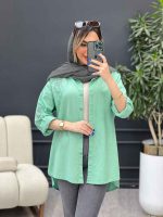 مانتو لینن گلدوزی ستاره کد 4781 - تصویر 5