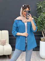 مانتو لینن گلدوزی ستاره کد 4781 - تصویر 19