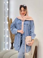مانتو جین برش دار کد 4800 - تصویر 9