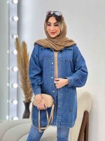 مانتو جین برش دار کد 4800 - تصویر 2