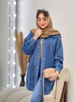 مانتو جین برش دار کد 4800 - تصویر 4