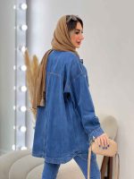 مانتو جین برش دار کد 4800 - تصویر 8