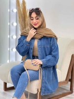 مانتو جین برش دار کد 4800 - تصویر 10