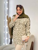 شومیز طرح دار دو جیب کد 4818 - تصویر 6