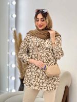 شومیز طرح دار دو جیب کد 4818 - تصویر 12