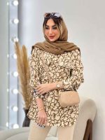 شومیز طرح دار دو جیب کد 4818 - تصویر 5