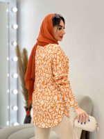 شومیز طرح دار دو جیب کد 4818 - تصویر 13