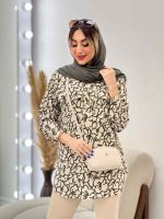 شومیز طرح دار دو جیب کد 4818 - تصویر 2