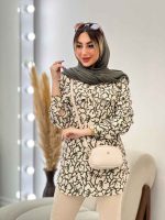 شومیز طرح دار دو جیب کد 4818 - تصویر 10