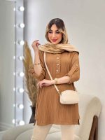 مانتو کراش بغل سه دکمه جانا کد 4794 - تصویر 17