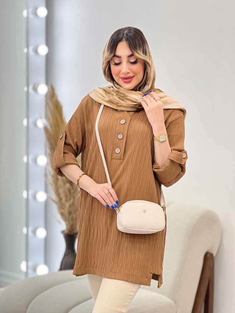 مانتو کراش بغل سه دکمه جانا کد 4794 مانتو کراش بغل سه دکمه جانا کد 4794