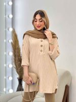مانتو کراش بغل سه دکمه جانا کد 4794 - تصویر 13