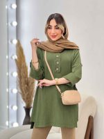 مانتو کراش بغل سه دکمه جانا کد 4794 - تصویر 16