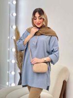مانتو کراش بغل سه دکمه جانا کد 4794 - تصویر 9