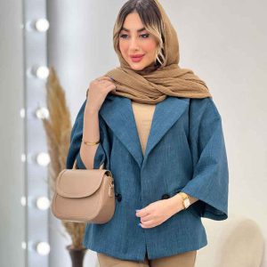 مانتو پانچ دو دکمه کد 4809