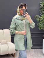مانتو جیب نما بغل زیپ طنین کد 4773 - تصویر 7