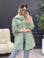 مانتو جیب نما بغل زیپ طنین کد 4773 - تصویر 14