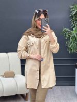 مانتو جیب نما بغل زیپ طنین کد 4773 - تصویر 23