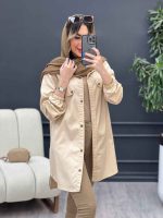مانتو جیب نما بغل زیپ طنین کد 4773 - تصویر 6