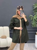 مانتو جیب نما بغل زیپ طنین کد 4773 - تصویر 24