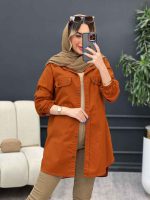 مانتو جیب نما بغل زیپ طنین کد 4773 - تصویر 25