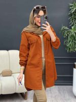 مانتو جیب نما بغل زیپ طنین کد 4773 - تصویر 4