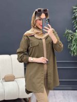 مانتو جیب نما بغل زیپ طنین کد 4773 - تصویر 13