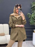 مانتو جیب نما بغل زیپ طنین کد 4773 - تصویر 17