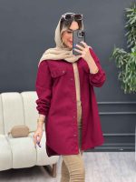 مانتو جیب نما بغل زیپ طنین کد 4773 - تصویر 20