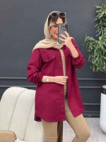مانتو جیب نما بغل زیپ طنین کد 4773 - تصویر 31