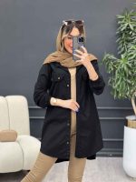 مانتو جیب نما بغل زیپ طنین کد 4773 - تصویر 29