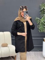 مانتو جیب نما بغل زیپ طنین کد 4773 - تصویر 11
