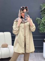 مانتو جیب نما بغل زیپ طنین کد 4773 - تصویر 10