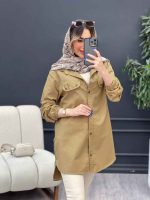 مانتو جیب نما بغل زیپ طنین کد 4773 - تصویر 3