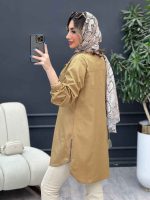 مانتو جیب نما بغل زیپ طنین کد 4773 - تصویر 34