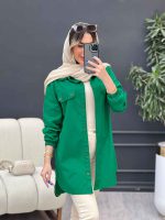 مانتو جیب نما بغل زیپ طنین کد 4773 - تصویر 35
