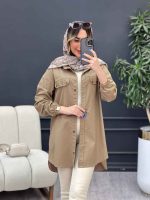 مانتو جیب نما بغل زیپ طنین کد 4773 - تصویر 9