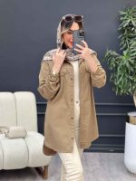 مانتو جیب نما بغل زیپ طنین کد 4773 - تصویر 22