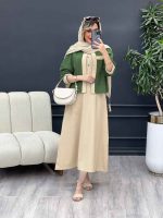 کت و پیراهن لینن نچرال کد 4832 - تصویر 2